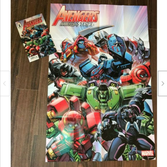 Avengers Mech Strike #1 Marvel Comic 1st Print 2021 + 24x36 Folded Promo Poster - Picture 1 of 3